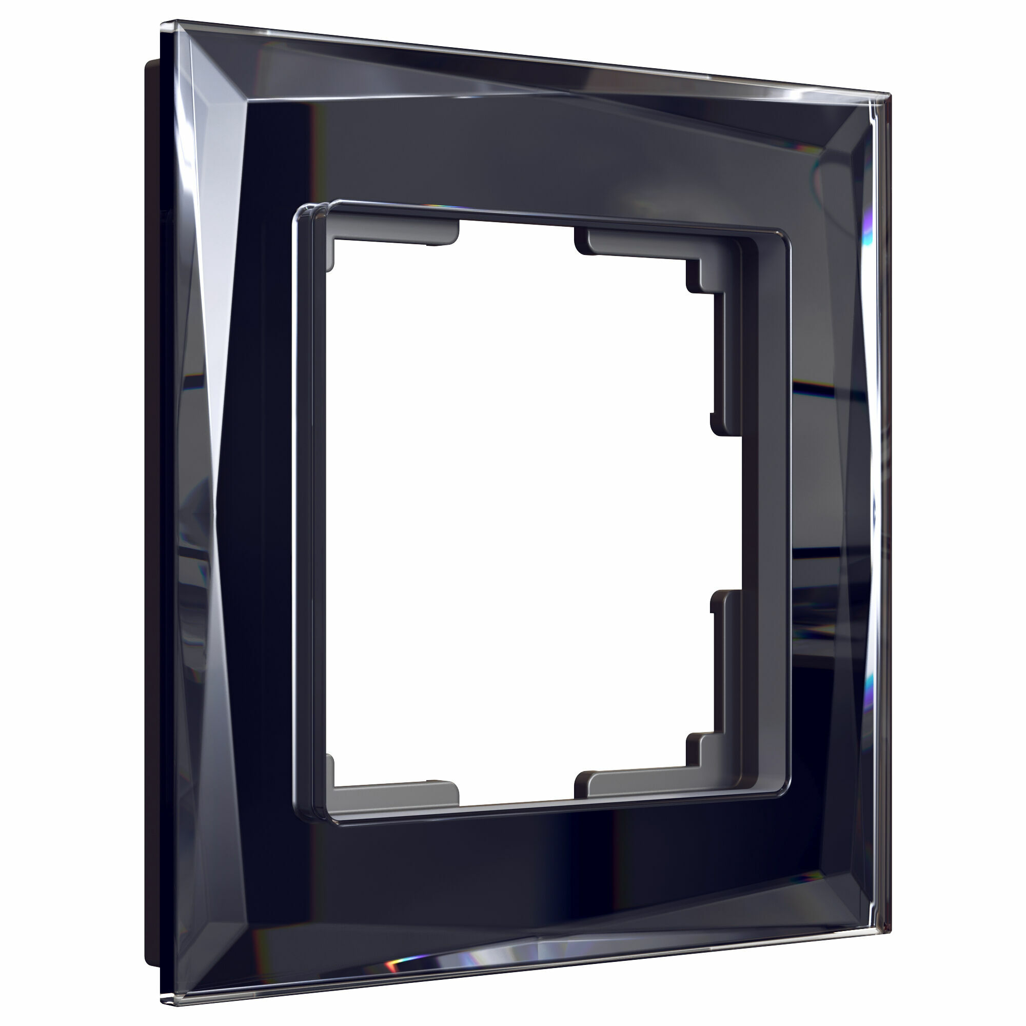 Рамка для розетки / выключателя на 1 пост Werkel W0011208 Diamant черный стекло рамка на 1 пост werkel diamant w0011220 4690389158803