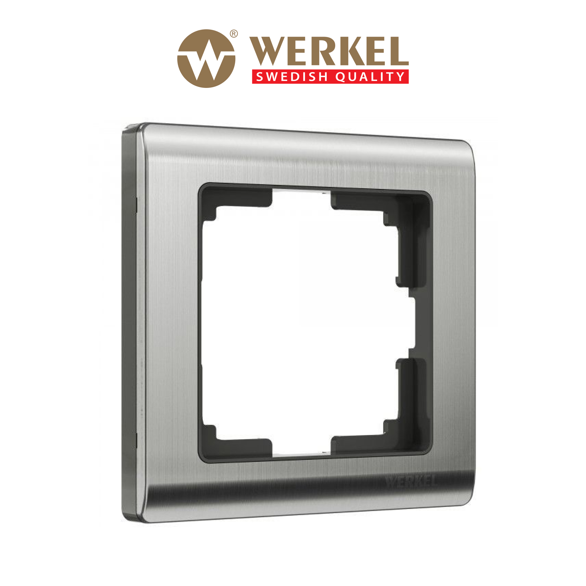 Рамка для розетки выключателя на 1 пост Werkel W0011602 Metallic глянцевый никель металл 586₽