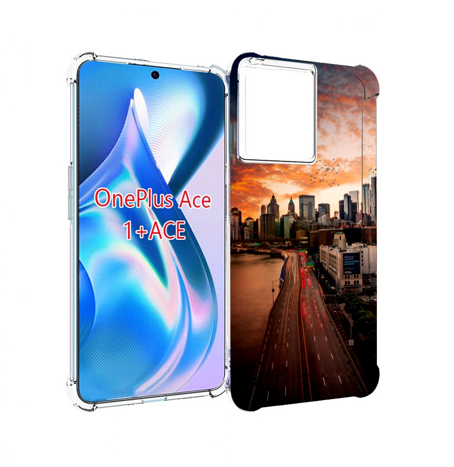 

Чехол MyPads американский город фото для OnePlus Ace, Прозрачный, Tocco