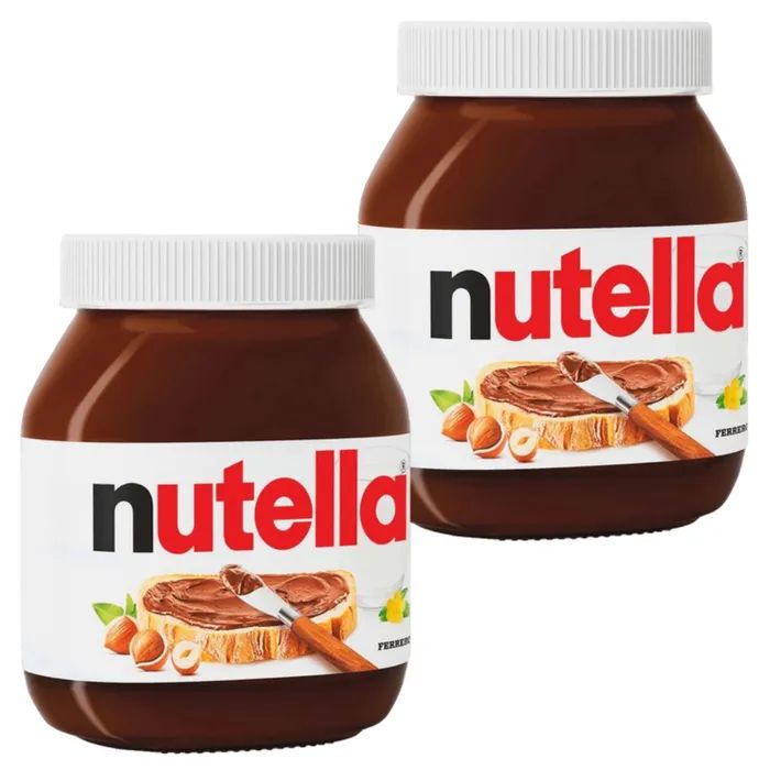 Шоколадная паста Nutella, фундук и какао, 2 шт по 630 г