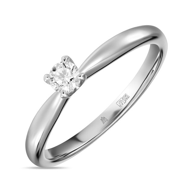Кольцо из белого золота с бриллиантом р. 16.5 MIUZ Diamonds R01-SP35-015