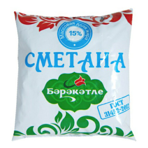 

Сметана Бэрэкэтле 15% БЗМЖ 250 г