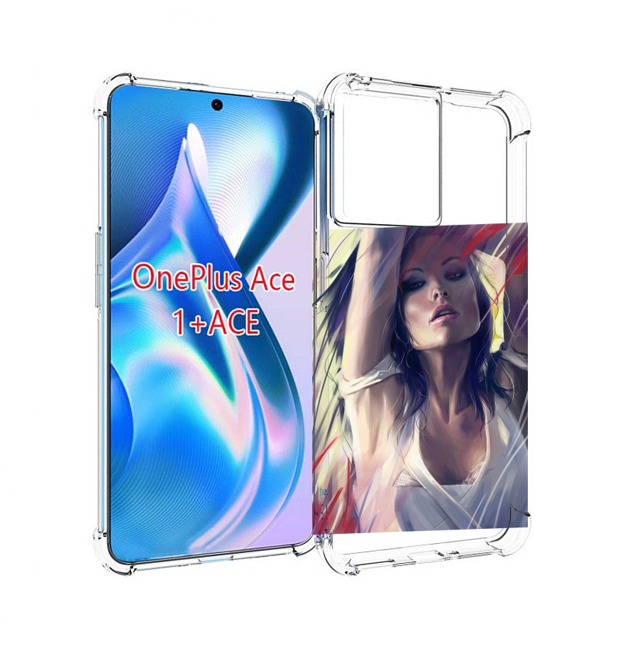 

Чехол MyPads акварельная-девушка женской для OnePlus Ace, Прозрачный, Tocco