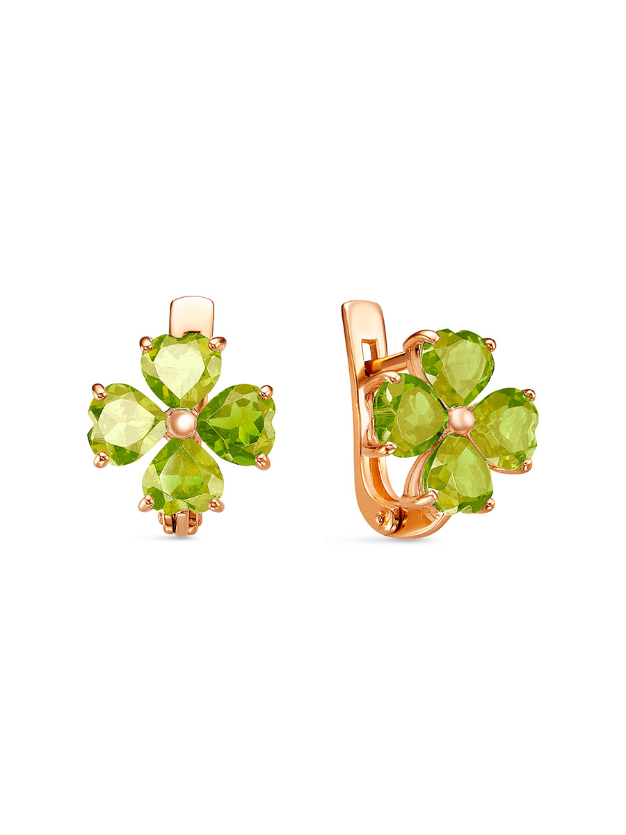 

Серьги из серебра с хризолитом SamoroDki Jewelry 2-04-008-22з, 2-04-008-22з