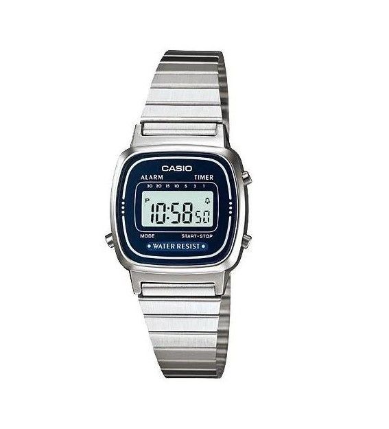 

Наручные часы женские Casio LA670WA-2D серебристые, LA670WA-2D
