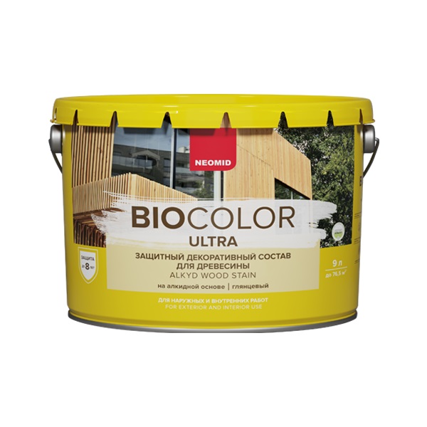 

Лак Neomid Bio Color Ultra бесцветный, 9 л, Прозрачный, Bio Color Ultra-1