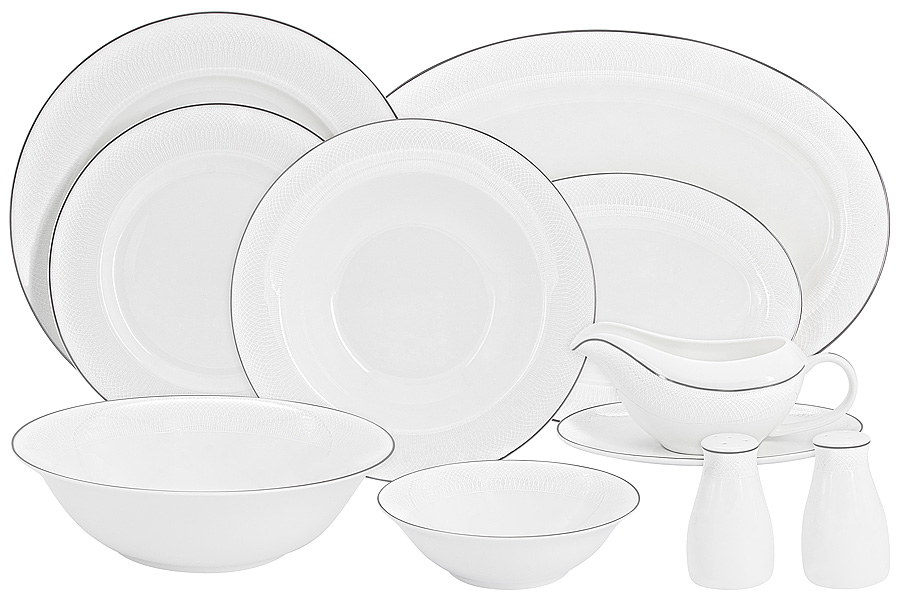 

Обеденный сервиз Anna Lafarg Айвори, 6 персон 27 предметов фарфор AL-22-013_27-E5_, Бежевый;серебристый