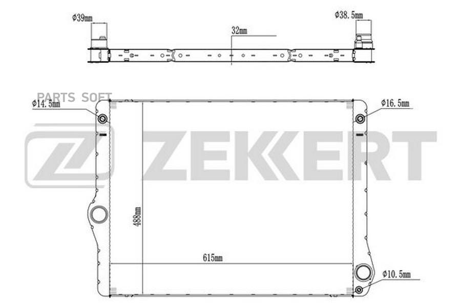 

Радиатор охлаждения двигателя ZEKKERT MK1024