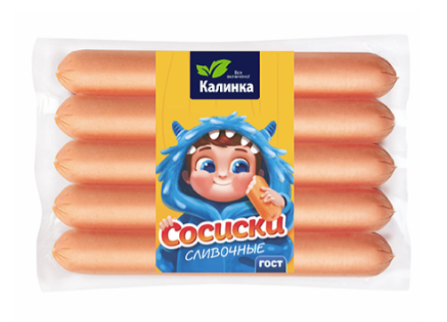 

Сосиски Калинка Сливочные ГОСТ вареные 305 г