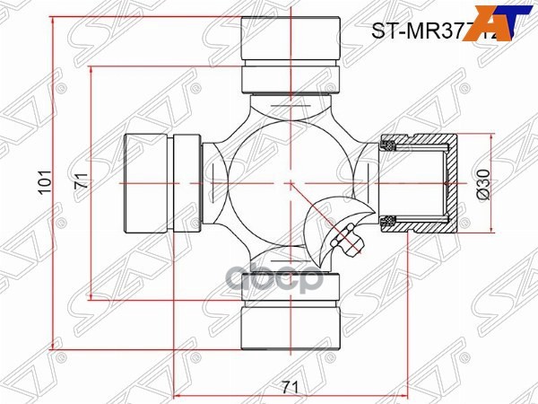 

Крестовина Mitsubishi L200 05-/Pajero/Montero Sport 96- Sat арт. ST-MR377128