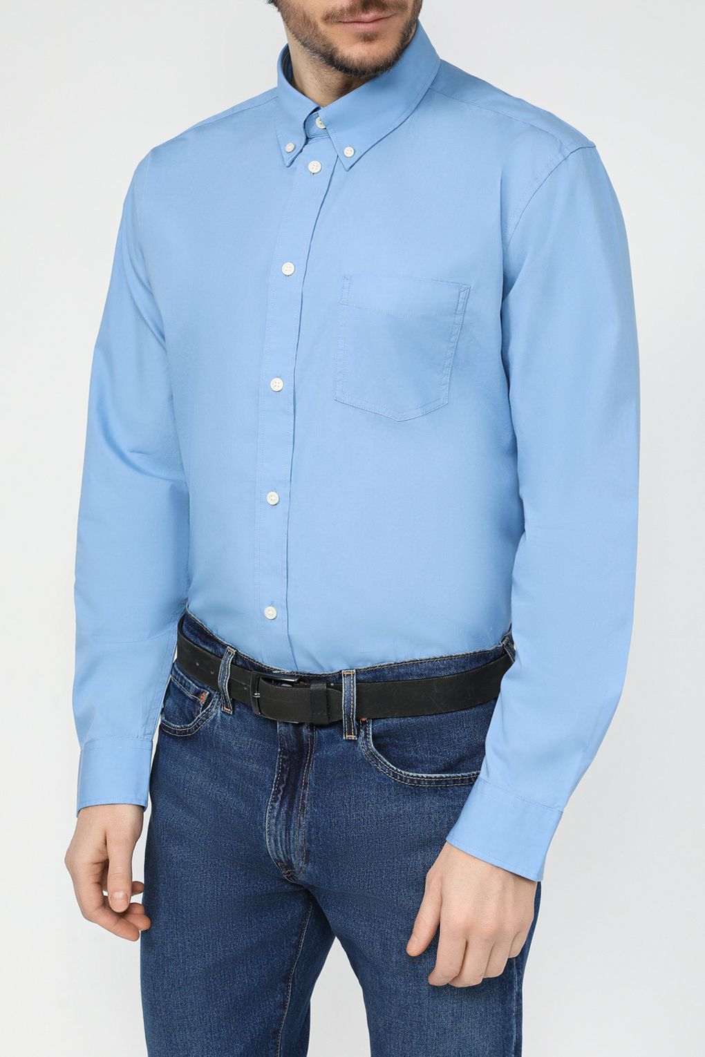 

Рубашка мужская Esprit Casual 993EE2F310 голубая 2XL, Голубой, 993EE2F310