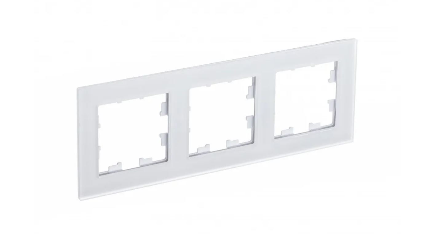 

SE AtlasDesign Nature Матовое стекло белый Рамка 3-ая ATN330103