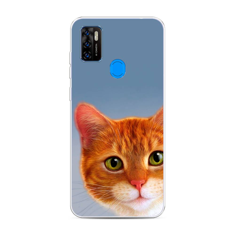 

Чехол на ZTE Blade A7s 2020 "Любопытный котик", Коричневый, 133950-1