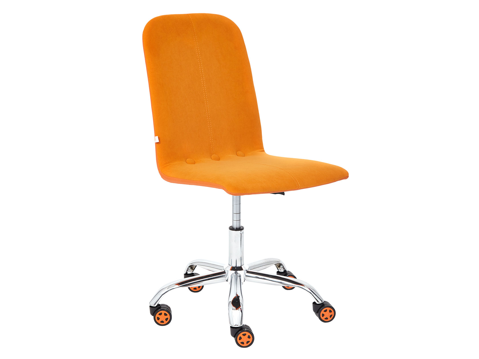Офисное кресло RIO Оранжевый, флок/Оранжевый, кожзам