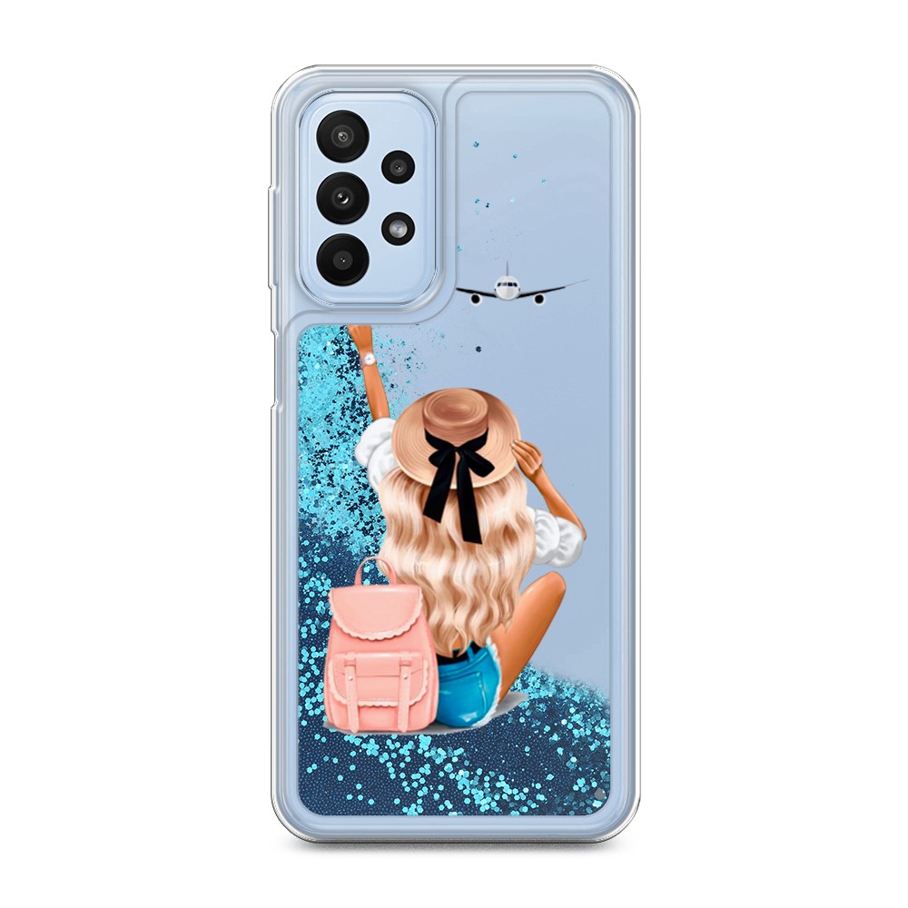 

Чехол Awog на Samsung Galaxy A23 "Автостопом самолетом", Бежевый;розовый;голубой, 2105093-1