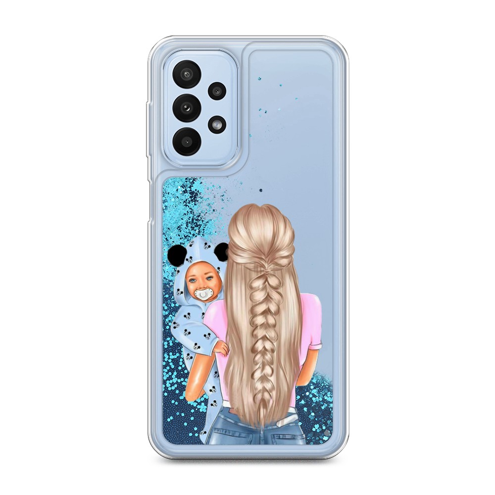 

Чехол Awog на Samsung Galaxy A23 "Молодая мама", Бежевый;голубой, 2105093-1