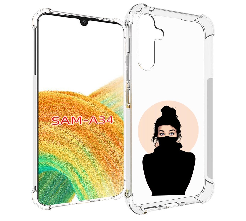 

Чехол MyPads девушка-в-свитере женский для Samsung Galaxy A34, Tocco