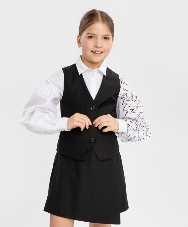 

Жилет детский Button Blue 224BBGS47010800, черный, 146, 224BBGS47010800