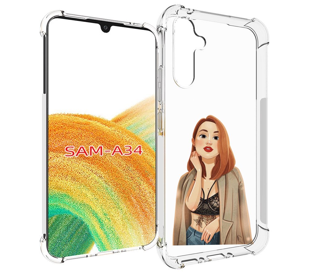 

Чехол MyPads девушка-в-кружевном-2 для Samsung Galaxy A34, Tocco
