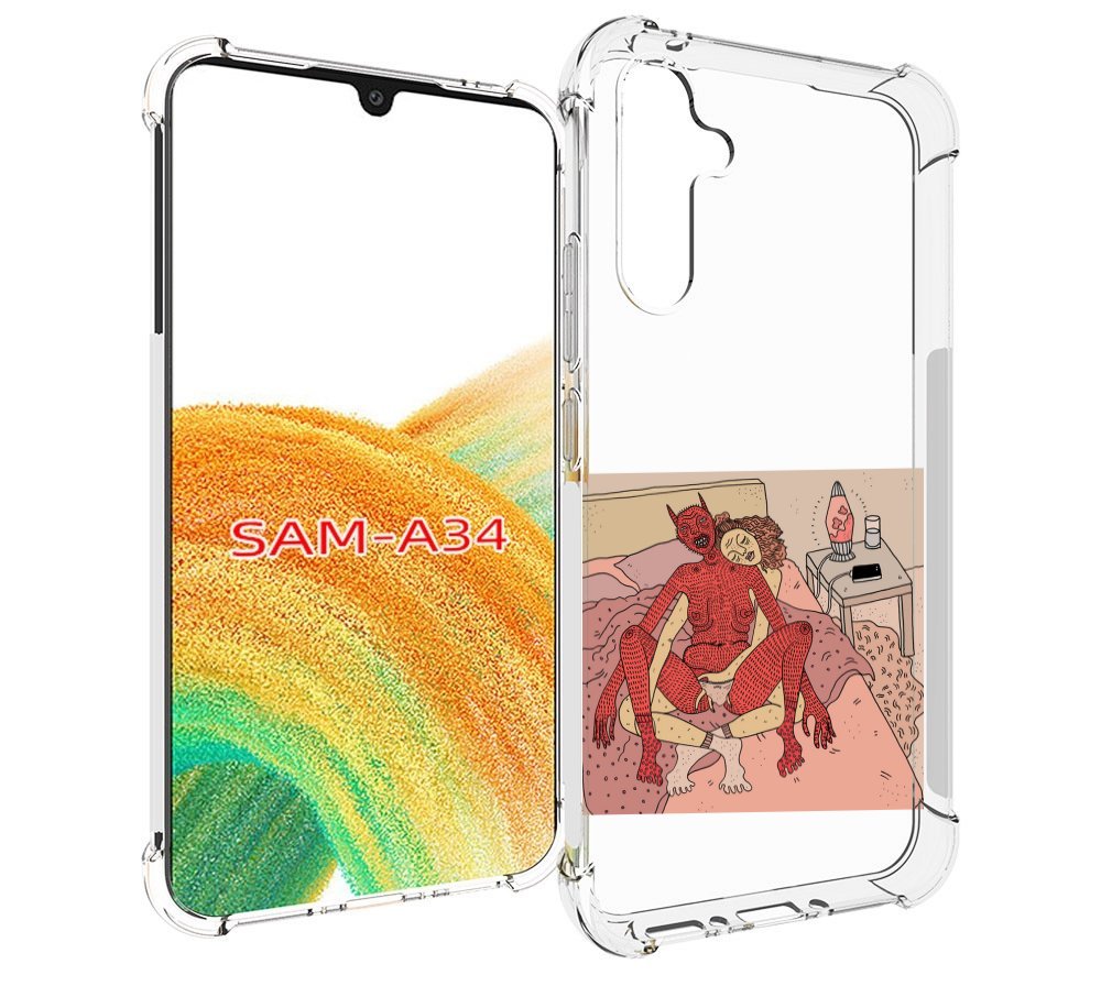 

Чехол MyPads девушка-без-кожи для Samsung Galaxy A34, Tocco