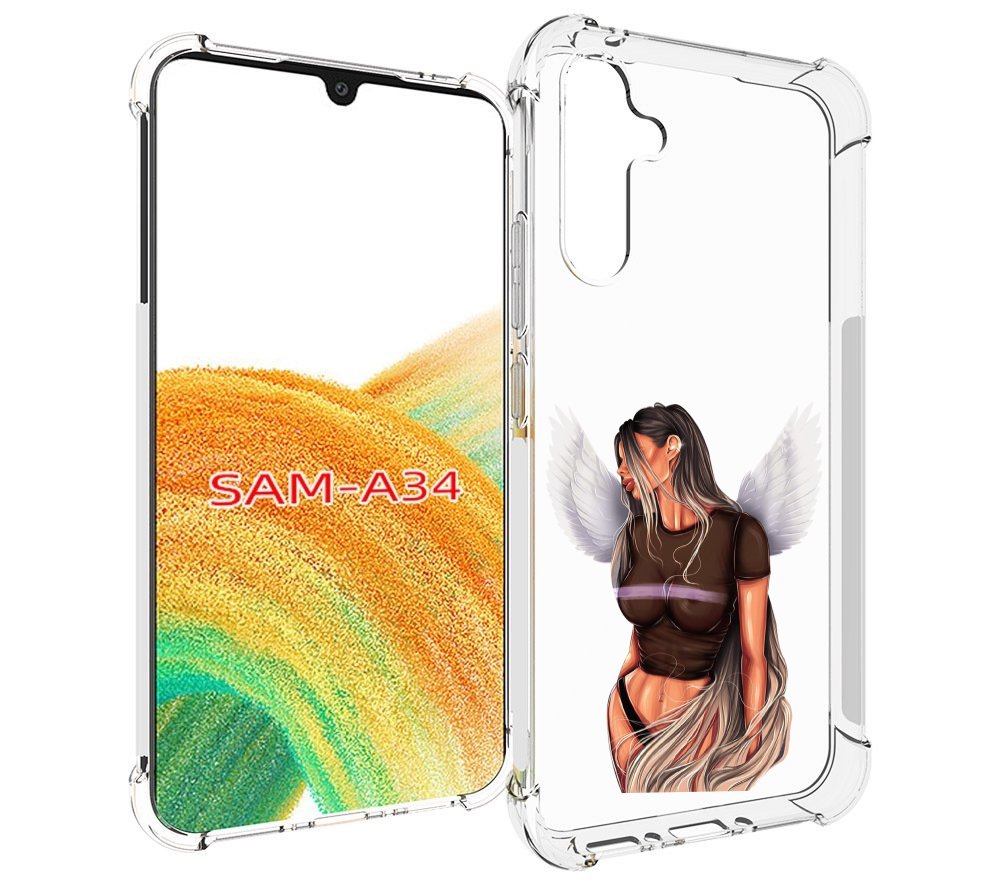 

Чехол MyPads девушка-ангел-с-крыльями женский для Samsung Galaxy A34, Tocco