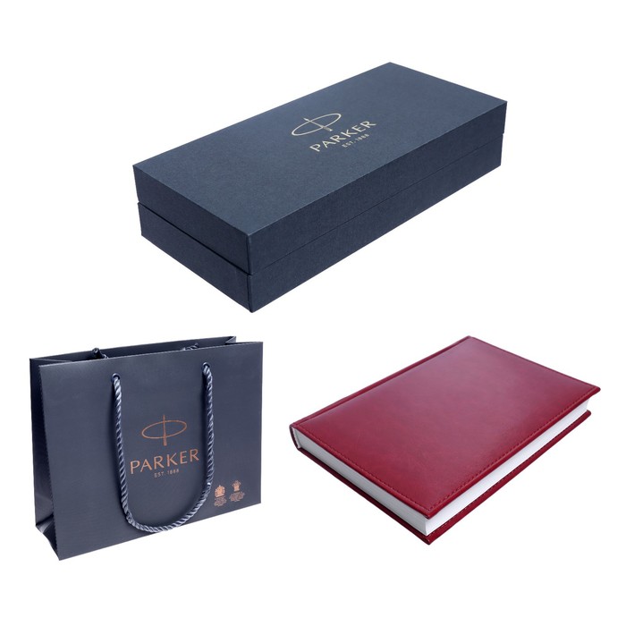 

ПОДАРОЧНЫЙ набор Parker: ручка-роллер 1931523 + Ежедневник датированный 2023, бордовый (76