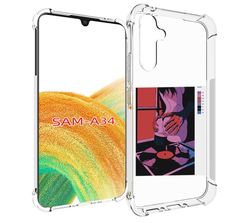 

Чехол MyPads девушка красивая сзади женский для Samsung Galaxy A34, Tocco