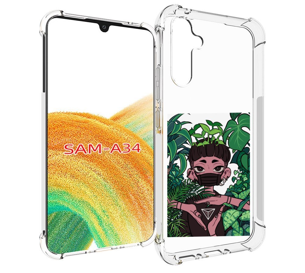 

Чехол MyPads девушка в природе женский для Samsung Galaxy A34, Tocco