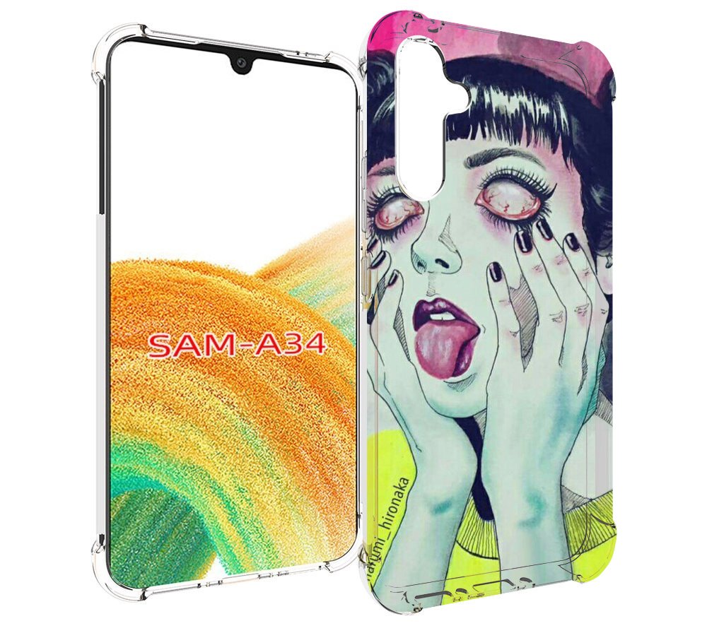 

Чехол MyPads девушка без зрачков для Samsung Galaxy A34, Tocco