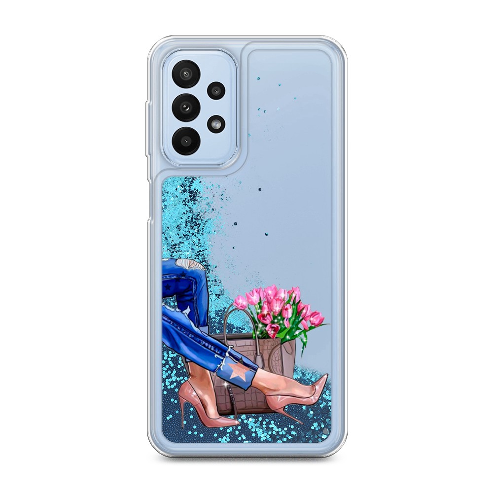 

Чехол Awog на Samsung Galaxy A23 "Каблучки", Голубой;коричневый;розовый, 2105093-1