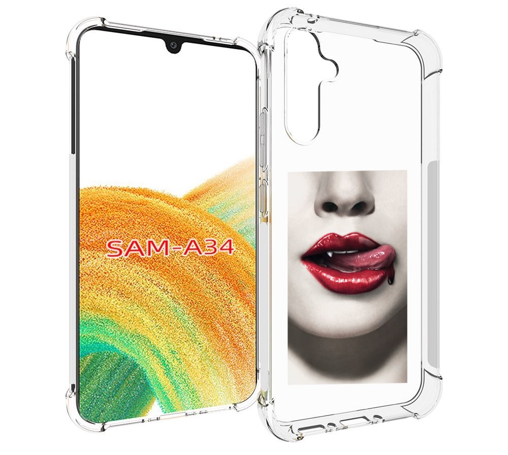 

Чехол MyPads губы-вампирши для Samsung Galaxy A34, Tocco