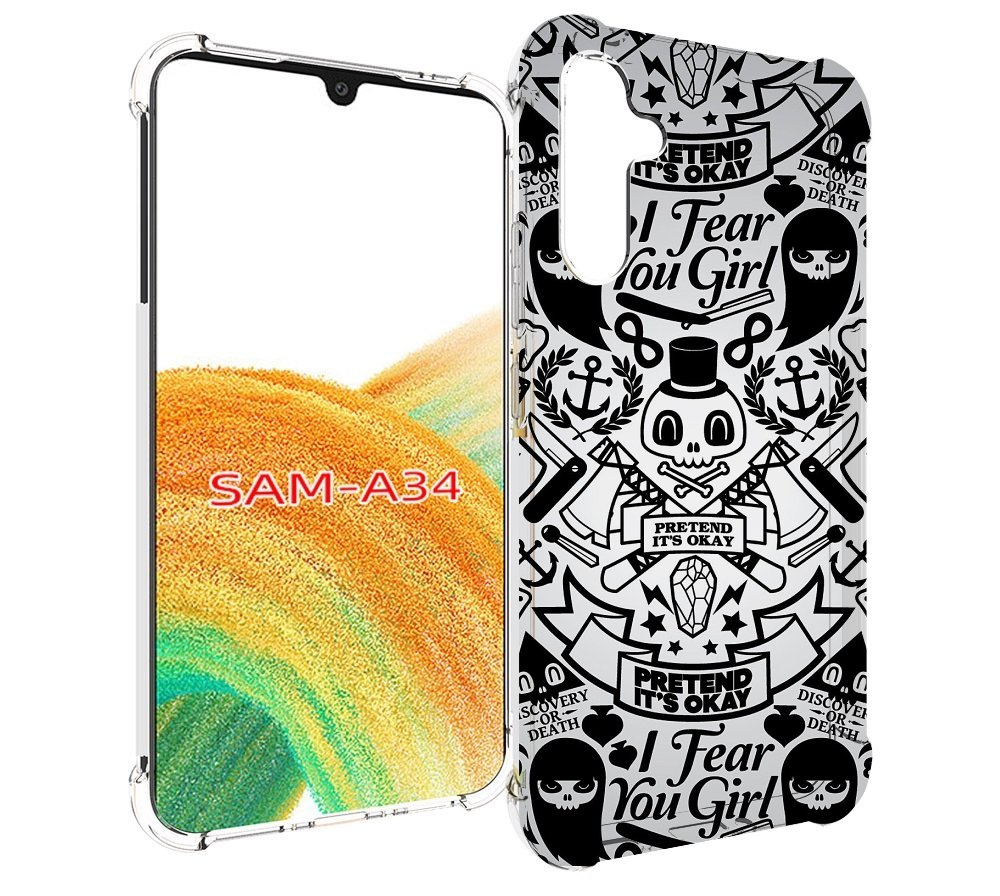 

Чехол MyPads готический-принт для Samsung Galaxy A34, Tocco