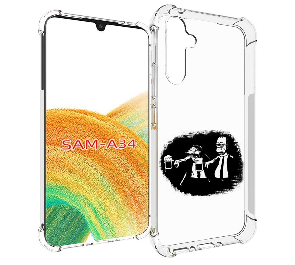 

Чехол MyPads гомер пьет для Samsung Galaxy A34, Tocco