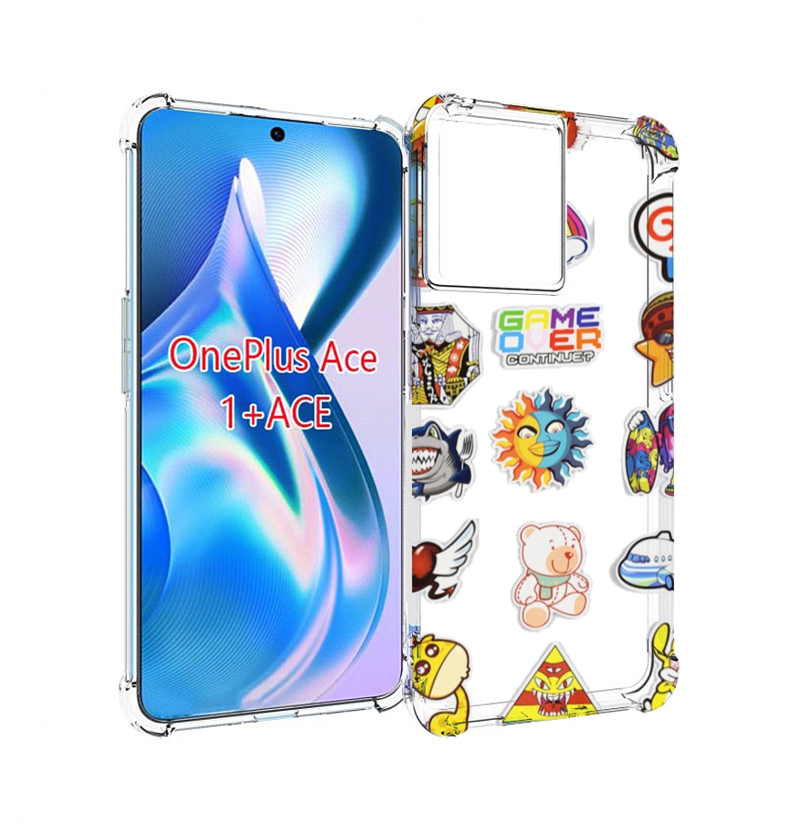 

Чехол MyPads Стикеры для OnePlus Ace, Прозрачный, Tocco
