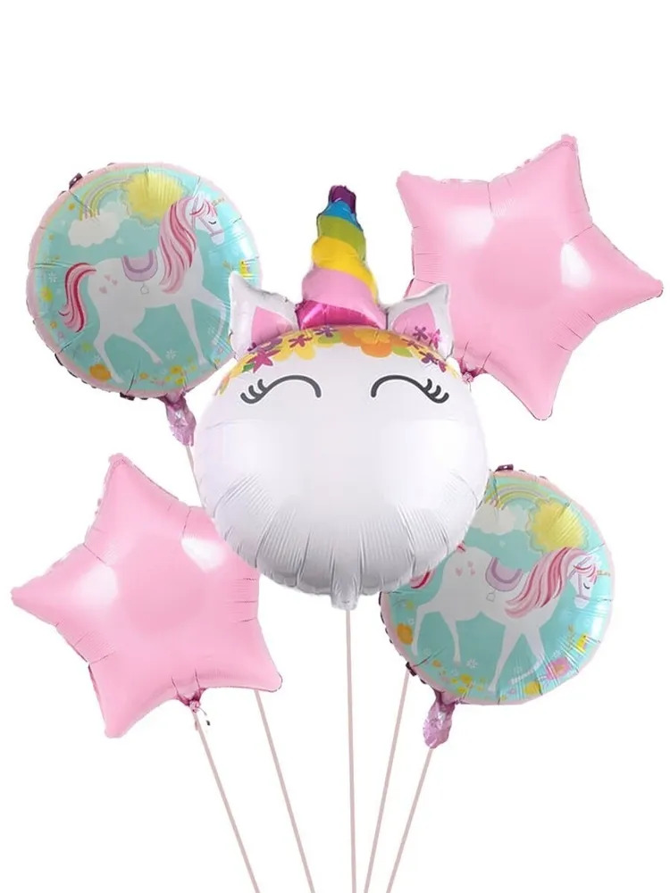 

Набор фольгированных шаров Magic Balloon Счастливый единорог, Разноцветный