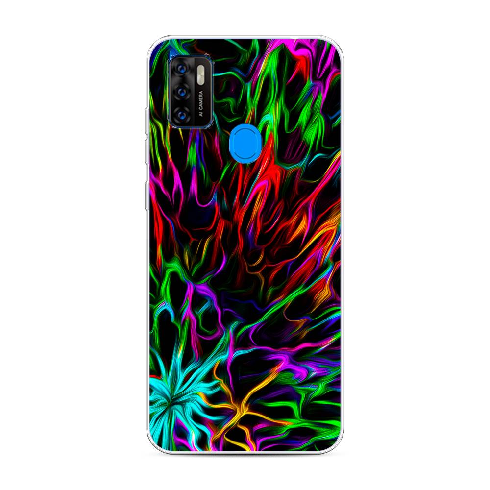

Чехол на ZTE Blade A7s 2020 "Разноцветные разводы", Голубой;зеленый;оранжевый, 133950-3
