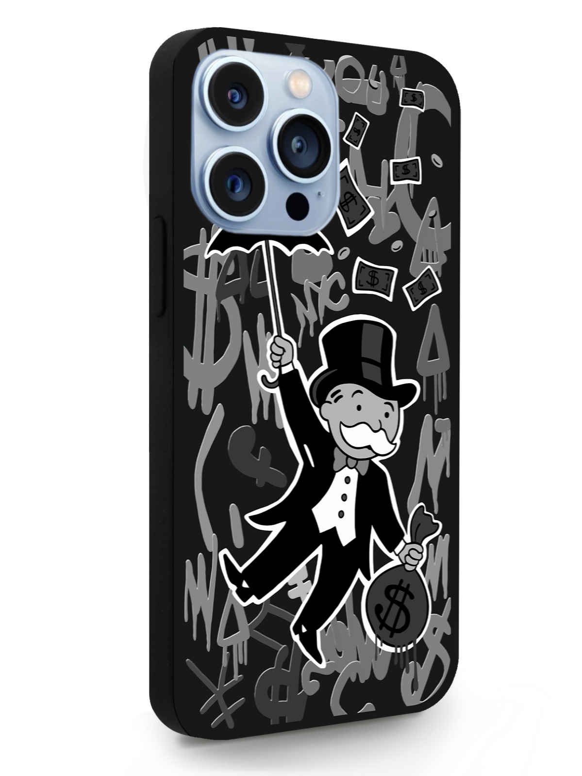 фото Чехол musthavecase для iphone 13 pro monopoly black edition черный