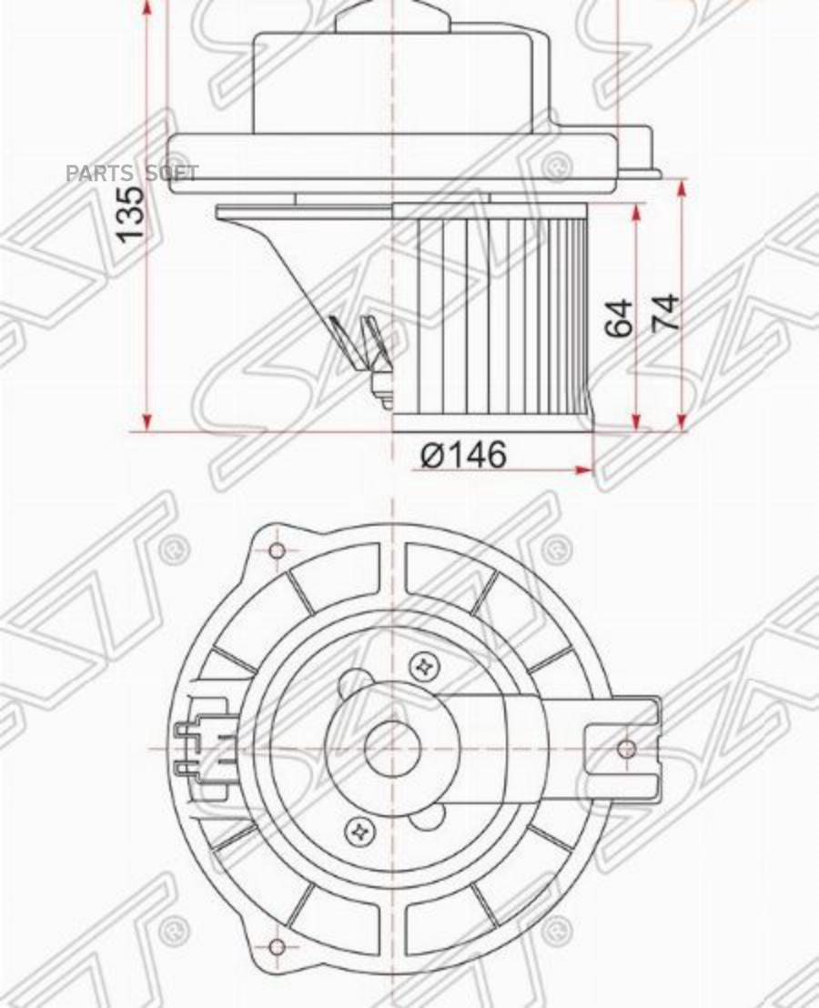 

SAT ST-MR315962 Мотор отопителя салона MITSUBISHI PAJERO/MONTERO SPORT 96-08/CHALLENGER K9