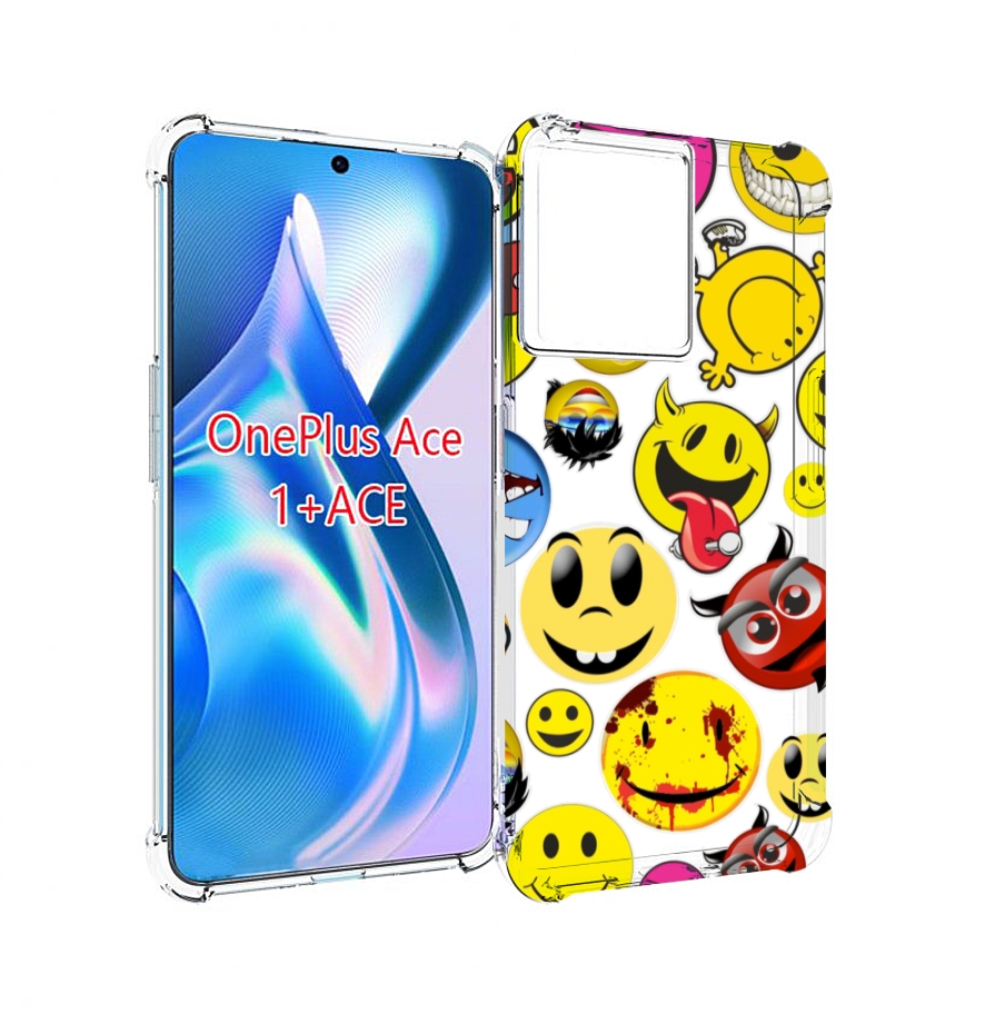

Чехол MyPads Смайлики для OnePlus Ace, Прозрачный, Tocco
