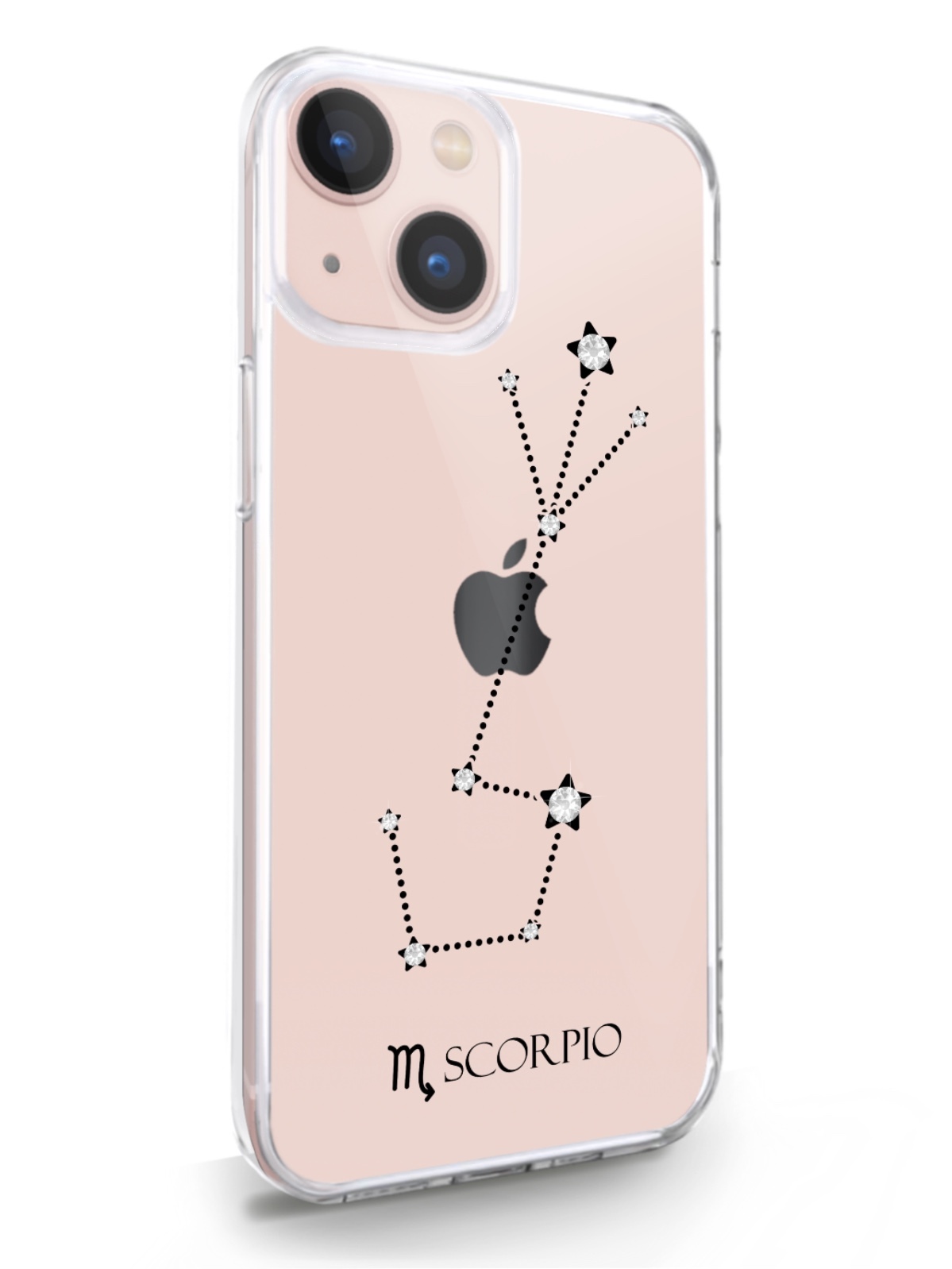 фото Чехол musthavecase для iphone 13 mini знак зодиака скорпион прозрачный