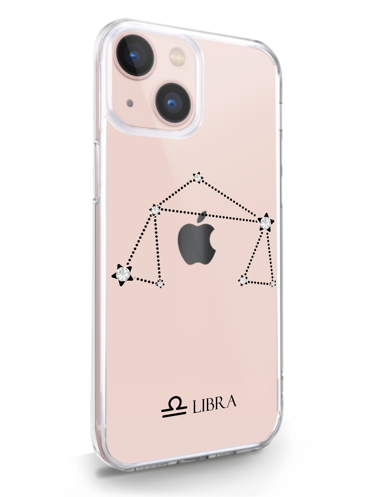 фото Чехол musthavecase для iphone 13 mini знак зодиака весы прозрачный