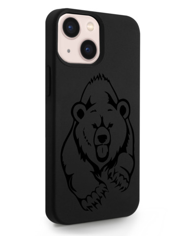 фото Чехол musthavecase для iphone 13 mini медведь черный