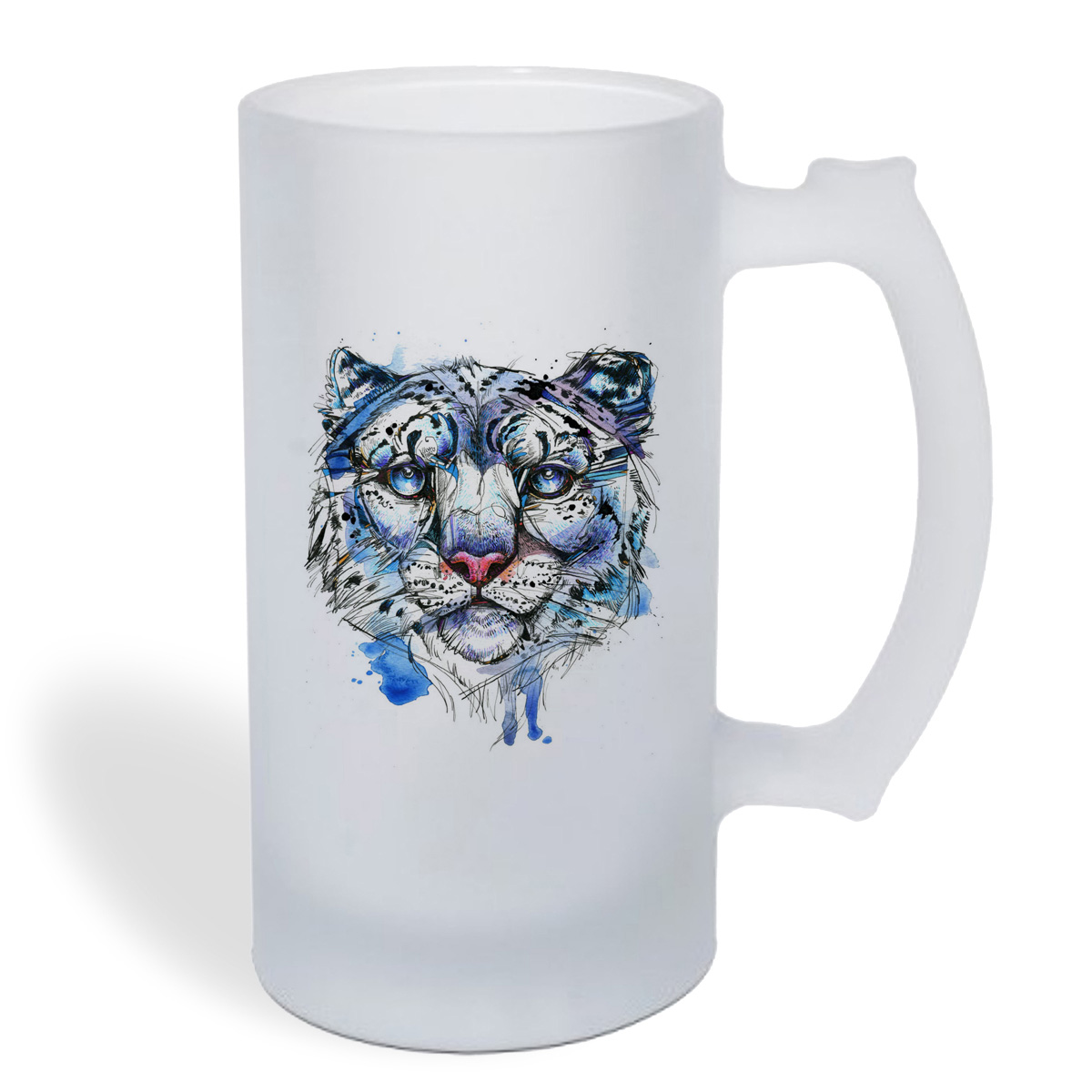 

Кружка пивная CoolPodarok Тигр рисунок карандашем арт