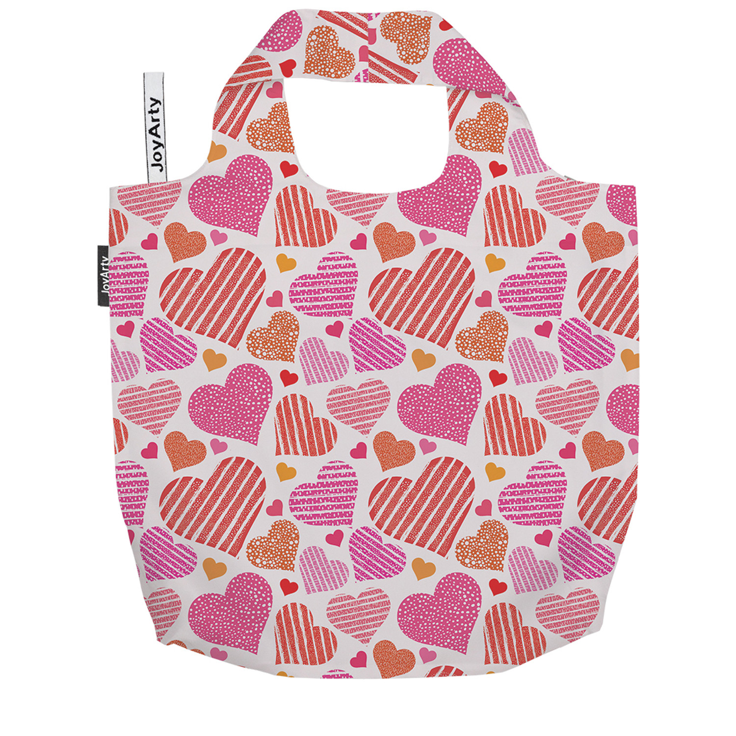 

Шоппер женский JoyArty Много сердец белый, Много сердец
