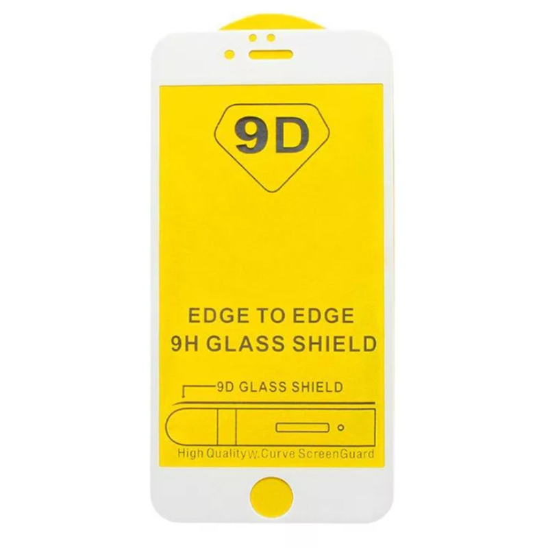 

Защитное стекло на iPhone 6/6S, 9D, белое, X-CASE