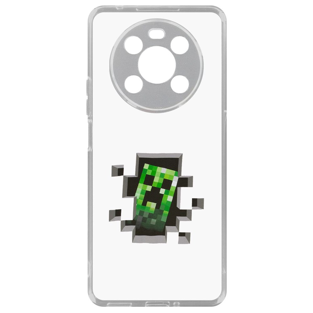 

Чехол Minecraft-Крипер для Honor X9, Прозрачный