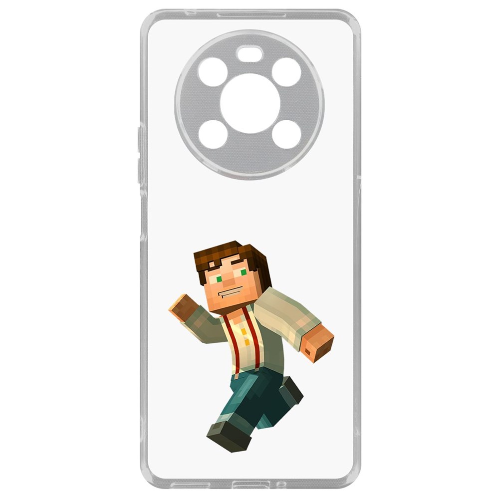 

Чехол Minecraft-Джесси для Honor X9, Прозрачный