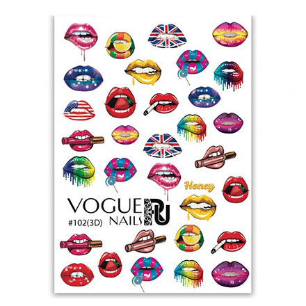 

Слайдер Vogue Nails 3D цветной губы