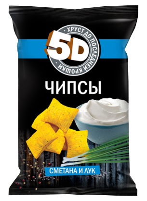 

Чипсы пшеничные 5D Сметана и лук 90 г