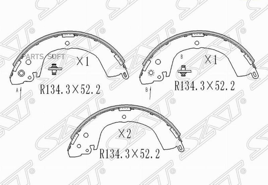 

Колодки Тормозные Зад Mitsubishi L200 -07 Sat арт. ST-MN186403